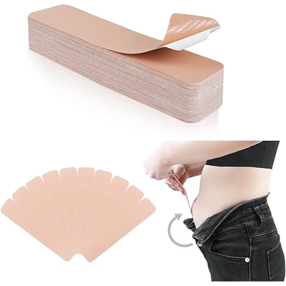 Duslogis 30 Pcs Tummy Lift Tape Waterproof Tummy Lifting Tape Body Control Precut Adhesive Strips for Women Saggy Loose Skin Flat Stomach Back Fat Belly