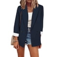 thumbnail image 3 of Vedolay Women's Coat Women's Casual Blazers Long Sleeve Business Lapel Collar Work Office Clothes,Navy S, 3 of 4