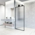 thumbnail image 6 of VIGO Meridian 34 in. W x 74 in. H Framed Fixed Shower Screen Door in Matte Brushed Gold with 3/8 in. (10mm) Fluted Glass, 6 of 7