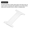 thumbnail image 4 of 3D Acrylic Alphabet Mirror Wall Stickers Letter I Self-Adhesive Art Sticker Decal Silver 2Pcs, 4 of 5