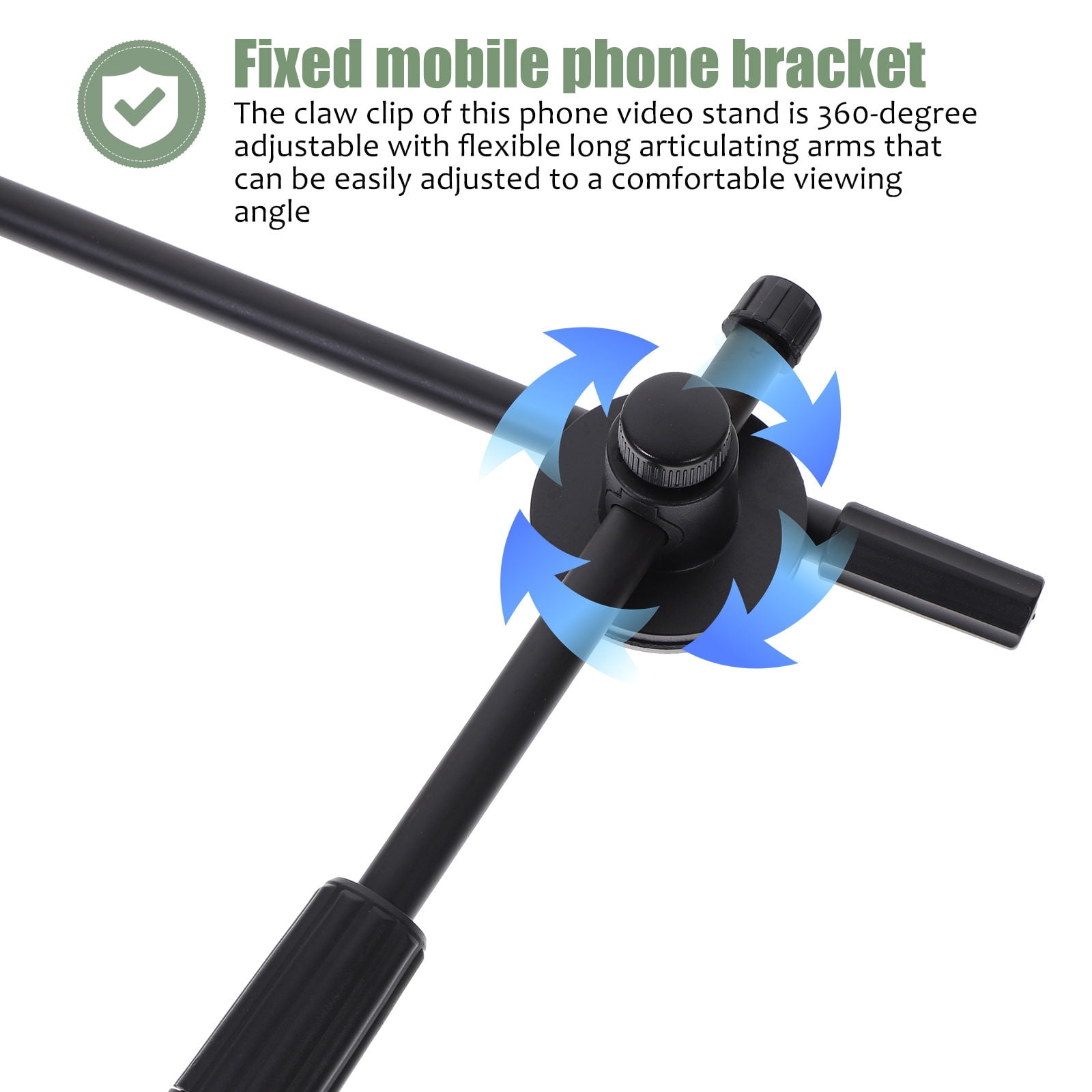 OFFIGAM Black Adjustable Suspension Arm Phone Holder Stand for Live Streaming, Video Recording, and Hands-Free Use