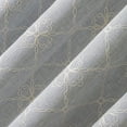 thumbnail image 3 of Sun Zero Adria Trellis Embroidered 100% Blackout Grommet Curtain Panel, 50"W x 63"L, Gray, 3 of 8