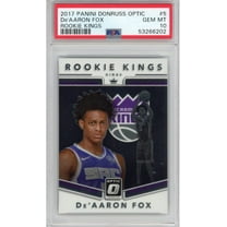 Graded 2017-18 Panini Donruss Optic De'Aaron Fox #5 Rookie Kings RC Basketball Card PSA 10 Gem Mint