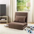 thumbnail image 1 of Relaxie Lin 5-Position Réglable Convertible Flip Chair Dortoir Canapé-Lit Canapé-Lit - Brun, 1 of 7