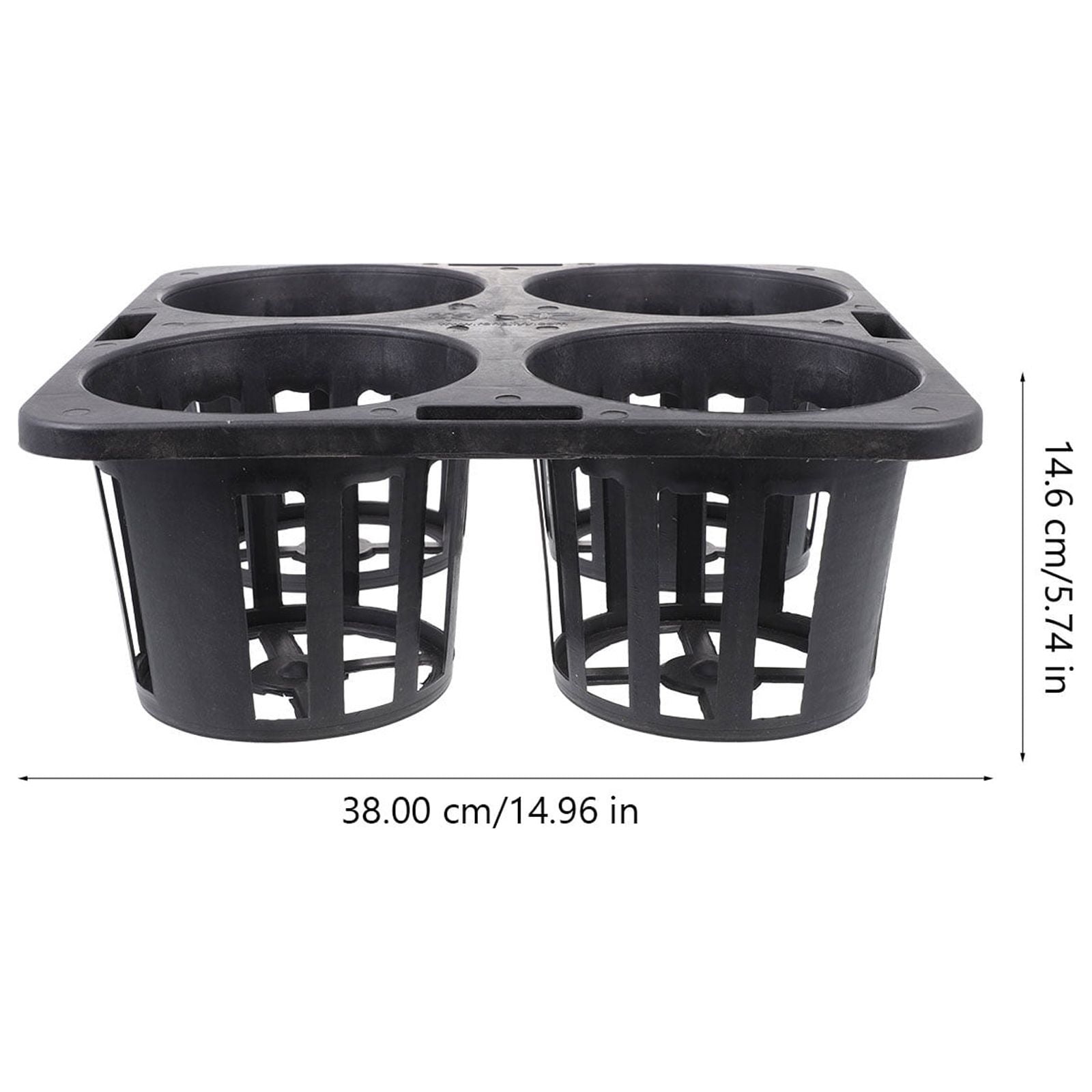FRCOLOR  2 Pcs Flower Pots Tray Gardening Cell Round Nursery Planter Indoor Black