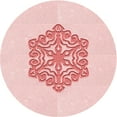 thumbnail image 1 of Ahgly Company Indoor Round Patterned Pastel Red Pink Area Rugs, 4' Round, 1 of 6