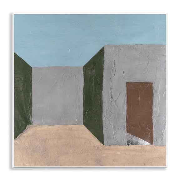 Stupell Industries Modern Grey Rustic Building Wall Plaque Art, 12 x 12, by Michael Willett