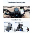 thumbnail image 6 of JOYROOM Motorcycle Phone Mount Bike Phone Holder, Auto Lock Adjustable Handlebar Phone Holder Mount for 4.7"-7" Cell Phones, 6 of 10