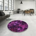 thumbnail image 3 of Ahgly Company Indoor Rectangle Patterned Dark Orchid Purple Area Rugs, 7' x 10', 3 of 6