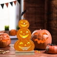 thumbnail image 3 of Luz de calabaza de Halloween, decoración de calabaza, luces nocturnas de atmósfera de terror, linterna de calabaza para casa embrujada al aire libre, 3 of 9