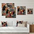 thumbnail image 4 of Designart "Retro Vibes in Colorful Vinyl III" Music Print on Natural Pine Wood, 4 of 5