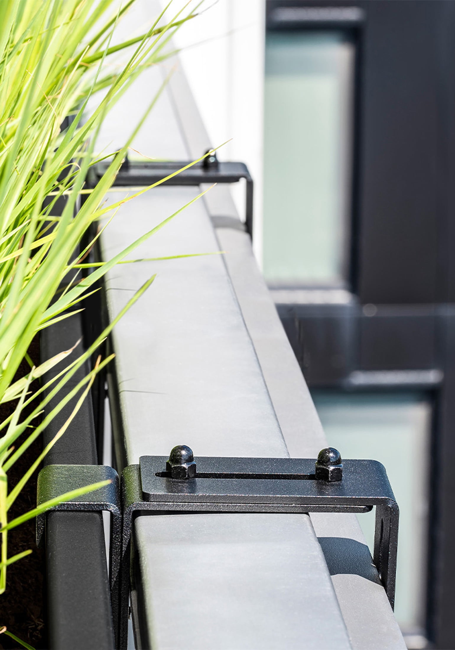 Veradek Block Series Trough 36" Plastic Planter w/ Bracket - Black