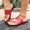 Red, variant on Women's Flower Decor Toe Ring Slide Sandals Versatile Plus-Size Flat On Beach Shoes Summer Style for Casual Chic Dress Matching Red 5.5