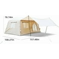 thumbnail image 2 of Esheno 11㎡ Inflatable Camping Tent with Canopy Hand Pump 4-Season Waterproof Oxford 4-8 Person Glamping 157.48x108.27x78.74", 2 of 9