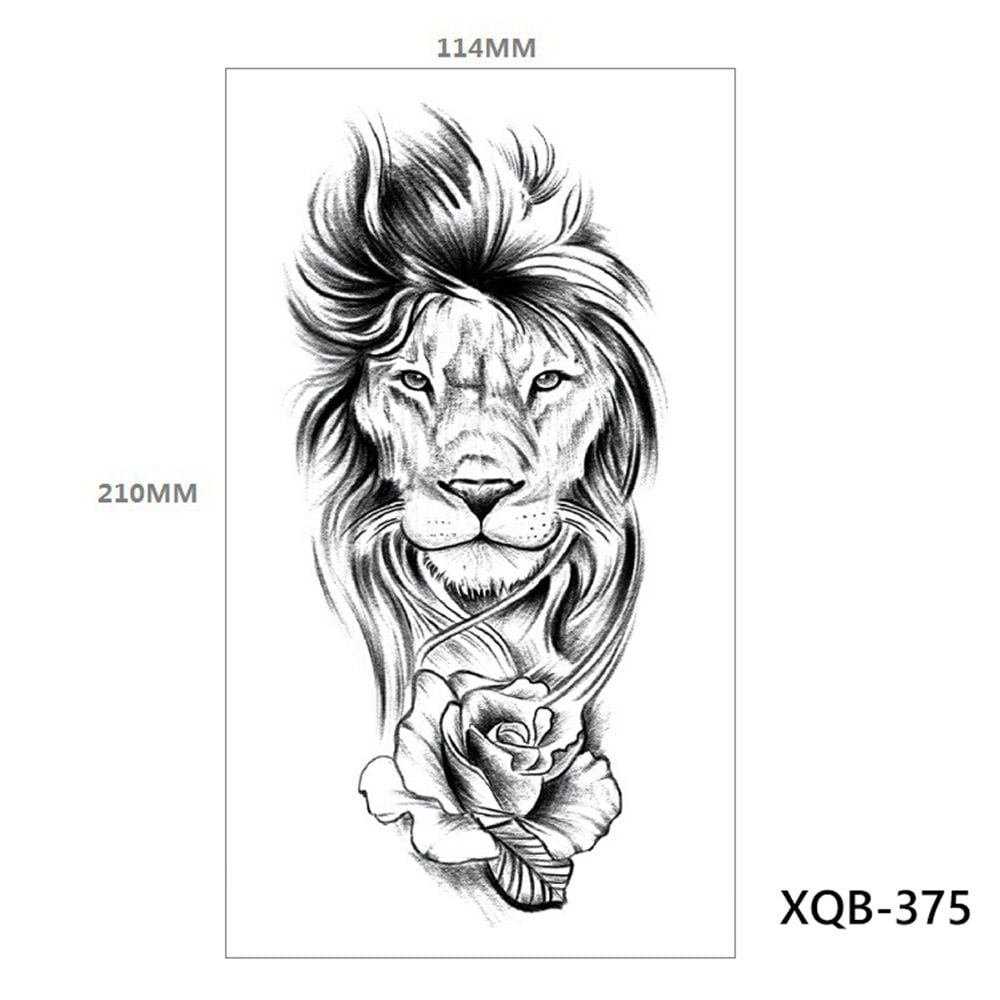 6pcs Forest Tiger Wolf Lion Clock Waterproof Temporary Tattoo Sticker Men  Arm  eBay