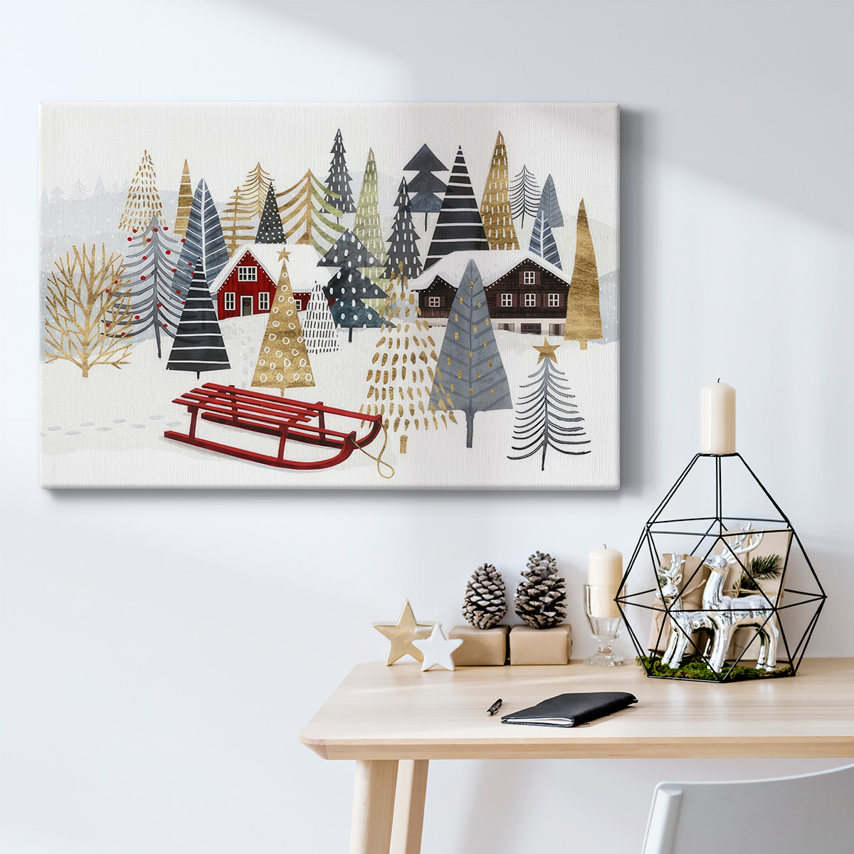 Christmas Chalet Collection A- Gallery Wrapped Canvas