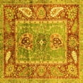 thumbnail image 1 of Ahgly Company Indoor Square Oriental Yellow Traditional Area Rugs, 8' Square, 1 of 4