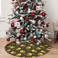 thumbnail image 5 of KLL 30" Christmas Tree Skirt Cute Cartoon Bees Xmas Tree Skirts Mat for New Year Xmas Holiday Party Indoor Outdoor Home Decoration, 5 of 7