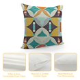 thumbnail image 4 of YINGXI  Throw Pillow Cushion Cover, Ethnic Illustration of a Zigzags Design Triangular Iconic Artwork Motifs, Decorative Square Accent Pillow Case, Pale Yellow 12x12in, 4 of 5