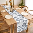 thumbnail image 6 of Navy Blue Coastal Cotton Linen Table Runner for Dining Kitchen, Nautical Starfish Coral Shell Ocean Summer Wedding Outdoor Party Tablerunners, Dresser Scarf Coffee Tablecloth Runners 13x70 Inches, 6 of 9