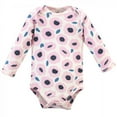 thumbnail image 3 of Touched by Nature Baby Girl Organic Cotton Long-Sleeve Bodysuits 5pk, Blossom, 3-6 Months, 3 of 6