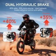 X1 Spark Electric Dirt Bike 4500W Peak Motor up to 60 Miles Range, 50 mph E Dirt Bike, 60V 28.8AH Battery E-Bike 14/12 Fat Tire E Bikes for Adults Electric, off Road Mountain E Bike, UL2849 by SGS