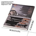 thumbnail image 2 of 6pcs Professional Black Chef Knife Set, Stainless Steel Kitchen Knife Set, Hammer Pattern Kitchen Knife With High Carbon Stainless Steel, Premium Wood Grain Design Handle Cutlery Ergonomic, 2 of 11