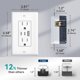 thumbnail image 5 of Salida USB Amico 6.0A, 3 puertos, 30 W, toma de pared con 2 tipos C y 1 tipo A, 5 of 7