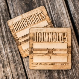Lineman Coasters Set of 2 - Raw Wood Lineman Coasters Set of 2 - Raw Wood