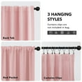 thumbnail image 4 of Deconovo Short Blackout Curtains for Small Windows Rod Pocket and Back Tab Curtains (42"x45", Coral Pink, 2 Panels), 4 of 8