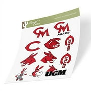 University of Central Missouri UCM Mules NCAA Sticker Vinyl Decal Laptop Water Bottle Car Scrapbook (Type 2 Sheet)