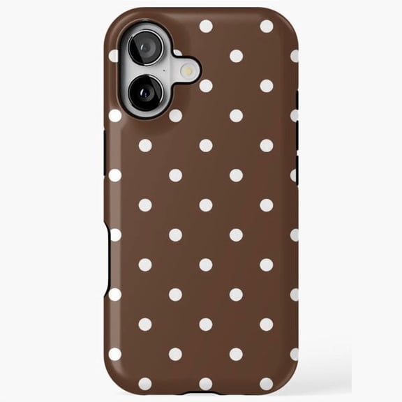 Polka Dots Brown Minimal Retro Classic Pattern Case for iPhone 17 16 15 14 13 12 11 Pro Max