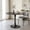 Black, variant on 27.6" Walnut Round Dining Table - Mid-Century Modern Bistro Table for Small Spaces
