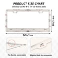thumbnail image 2 of Aluminum License Plate Frame 2 Pack Car Exterior Accessory Car Tag Holder for Front Rear Plates Cars Decor Minimalist Line Snowflakes and Stars, 2 of 7
