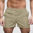 thumbnail image 2 of JAJAHO Mens Sports Jogging Shorts Elastic Waist Loose Fit Stretchy Soft Solid Color Summer Running Shorts Classic Bottoms, 2 of 8