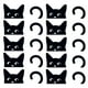 thumbnail image 2 of Pegatinas de dibujos animados para mirar a escondidas Pegatinas de PVC para coches Decoraciones para las ventanas y el retrovisor del coche 10 unidades A 2, 2 of 8