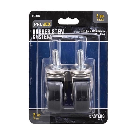 CASTER SWVL RBR 2" 2PK (Pack of 1)