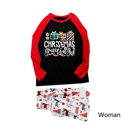 

NEGJ Christmas Pajamas For Family Xmas Pajamas Pjs Sleepwear Outfits Matching Set