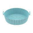 thumbnail image 2 of Airle Friteuses à Air Chaud Plateau de Cuisson Forme Ronde Poignées Doubles Résistant au Froid et à la Chaleur Antiadhésif Réutilisable de Qualité Alimentaire Accessoires pour Friteuses à Air Four Pot en Silicone, 2 of 8