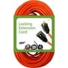 Coleman Cable 02239-76-03 16/2 100' Orange Locking Extension Cord