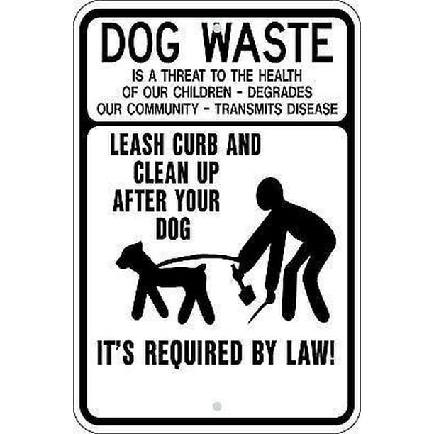 DOG WASTE Sign 9"x12" on .040 Platsic.By Highway Traffic Supply