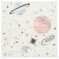 thumbnail image 2 of SAFAVIEH Carousel Kids Planets and Stars Area Rug, Ivory/Orange, 5'3" x 5'3" Square, 2 of 11