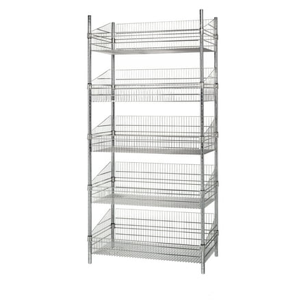 

18 Deep x 60 Wide x 86 High 5 Tier Stationary Deep Basket Unit