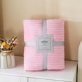 thumbnail image 2 of Anti-Static Fuzzy Soft Blanket Microfiber Thickened Coral Fleece Blanket Gift Blanket Pure Color Blanket Thickened Blanket Nap Blanket Flannel Leisure Student Adult Children Blanket Warm Blanket, 2 of 5