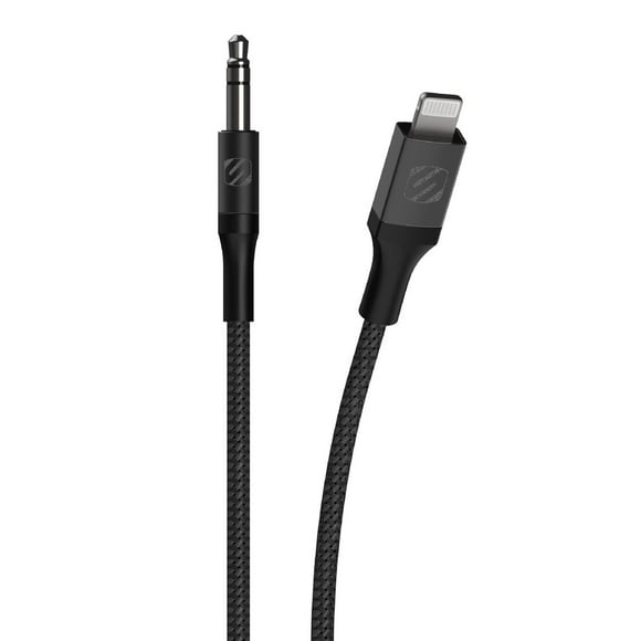 Câble audio tressé Scosche i3AUXB4SG-SP 3,5 mm AUX vers Lightning tressé 4 pi