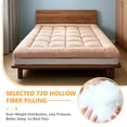 thumbnail image 6 of LUVCMFT Quilted Fitted Mattress Pad, Thick Mattress Topper, Breathable Fluffy Mattress Cover Padded, Mattress Protector with Overfilled Down Filling, Coffee, Twin Size, 6 of 8