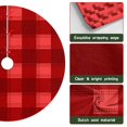 thumbnail image 6 of 30 Inch Christmas Tree Skirt – Velvet Plush Tree Mat, Soft Thickened Polyester with Red Ties, Single-Sided Printing, Available in 30in/36in/48in, Perfect for Holiday Xmas Tree Decoration, 6 of 7