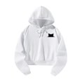 thumbnail image 3 of Sudaderas con capucha informales para mujer, ropa de gimnasio para mujer, ropa de calle bonita y moderna, jersey con cordón para salir S, 3 of 8