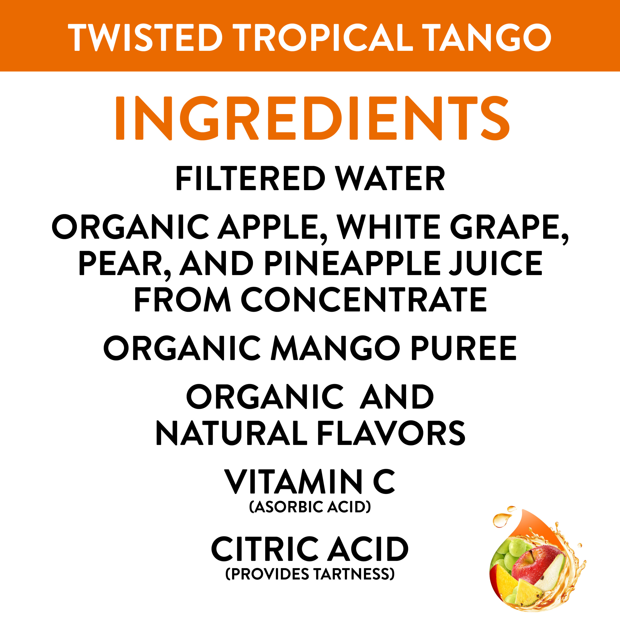 Honest Kids Twisted Tropical Tango Organic Fruit Juice, 6.75 fl oz, 8 Pack