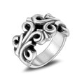thumbnail image 1 of Retro Fashion Titanium Steel Hollow Flower Rings Vivid Butterfly Female Ring Sa35, 1 of 4